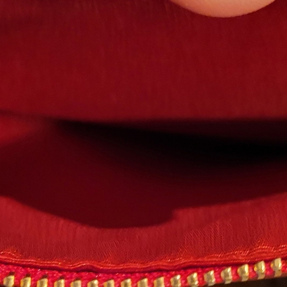 Coach Red Pebbled Leather Wristlet Wallet - Picture 10 of 16